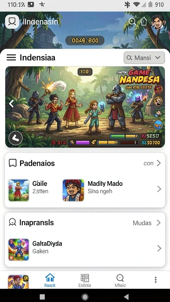 Tampilan level yang penuh warna dan detail.