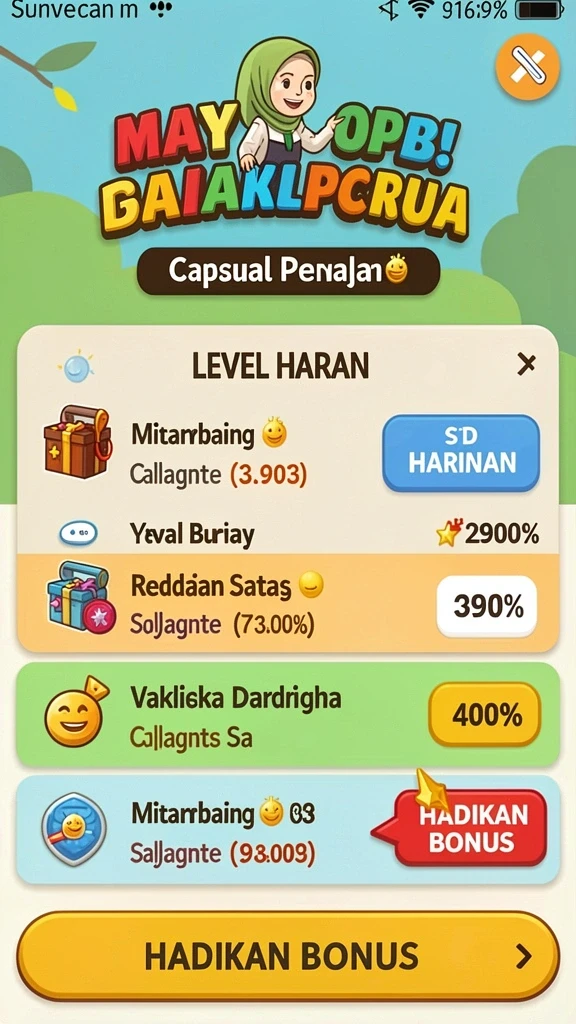Karakter-karakter unik yang bisa dimainkan.