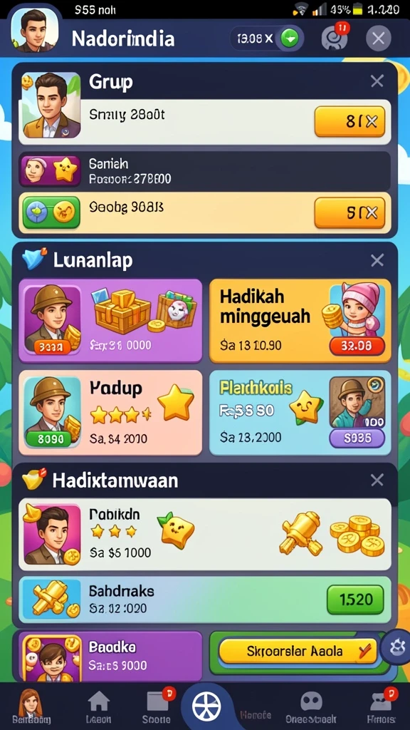 Tampilan awal yang menarik dengan karakter utama.