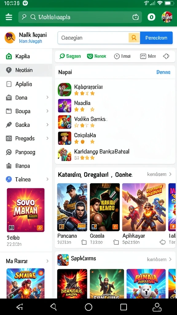 Grafis warna-warni yang memukau dalam permainan.