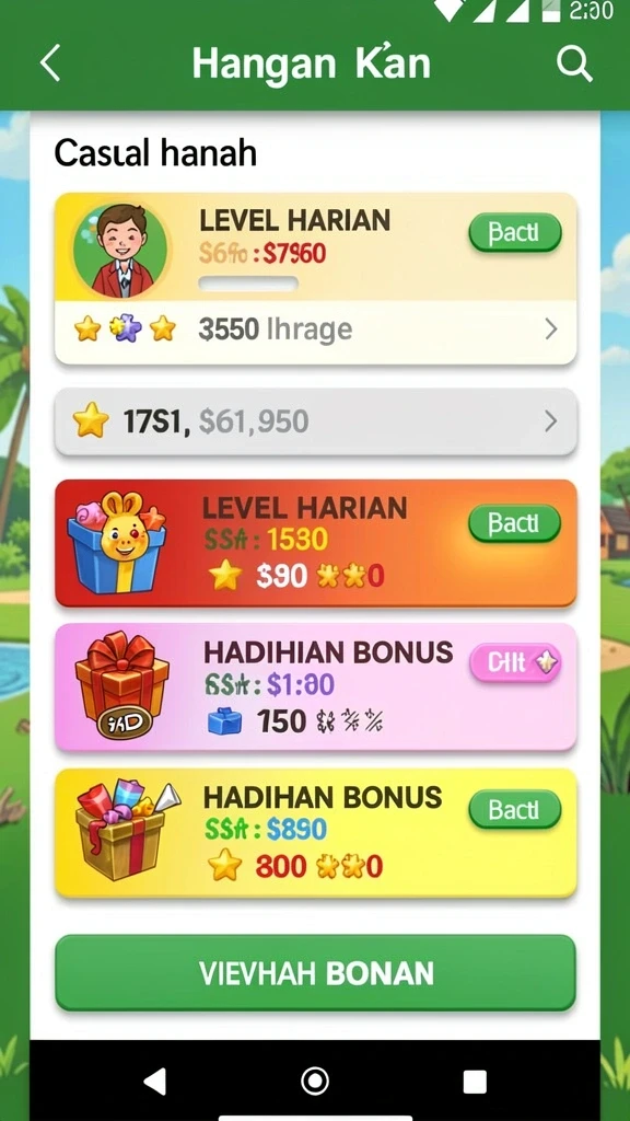 Screenshot menunjukkan variasi permainan yang tersedia di DEPO89.