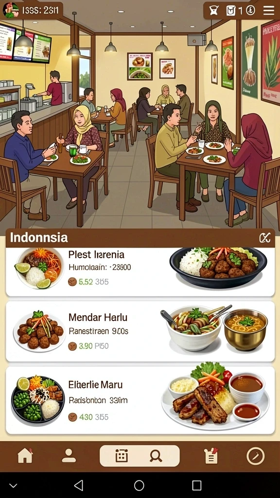 Tampilan menu utama NAGAWIN yang menarik.