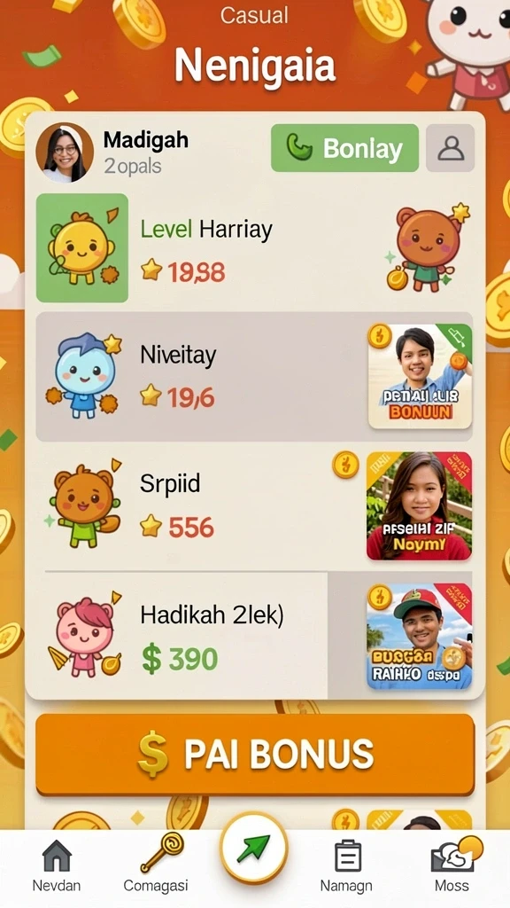 Screenshot menampilkan salah satu level yang menantang dalam game QQ222.