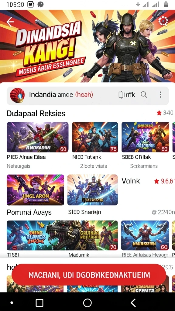 Tampilan awal aplikasi yang menarik dan informatif.