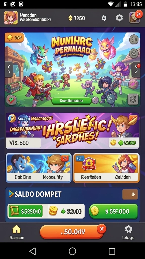 Karakter-k karakter unik yang dapat dijelajahi.