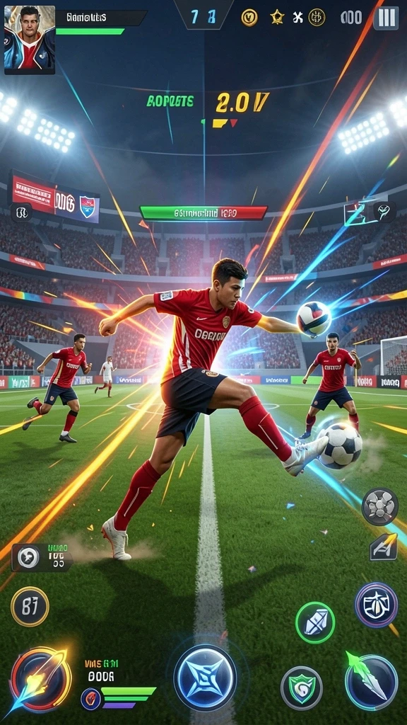 Screenshot menunjukkan suasana permainan yang dinamis.