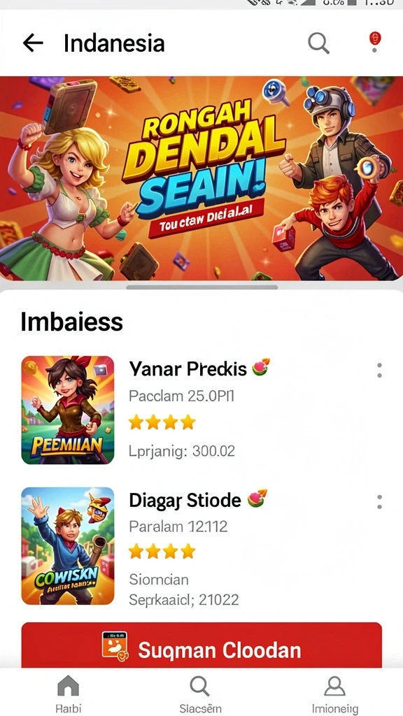Beragam permainan menarik untuk dipilih.