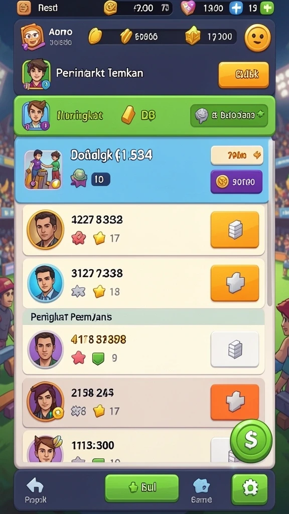 Fitur chat yang memungkinkan interaksi dengan pemain lain.