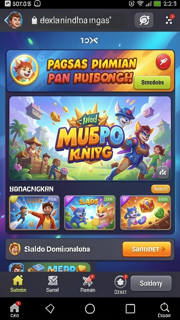 Screenshot dari level menantang yang menampilkan grafis berkualitas tinggi.